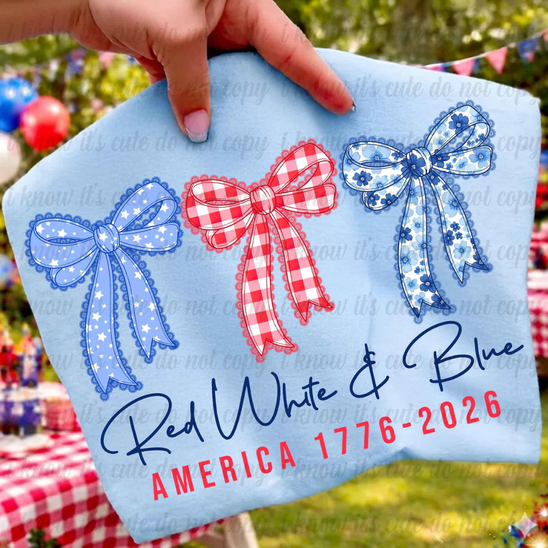 Coquette Red, White, & Blue Bows T-Shirt