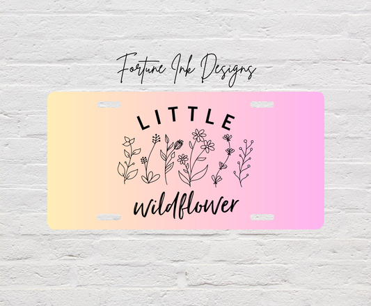 Little Wildflower Decorative License Plate