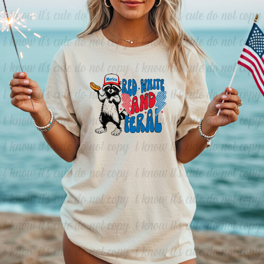 Red, White, & Feral T-Shirt