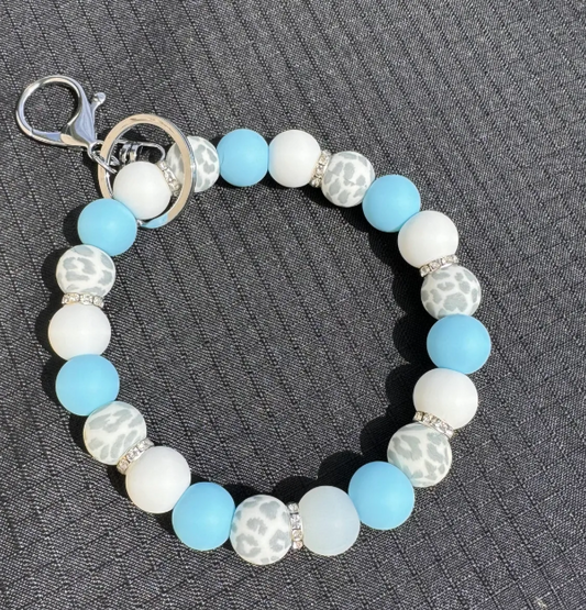 **PRE-ORDER** Aquamarine Snow Leopard Keyring