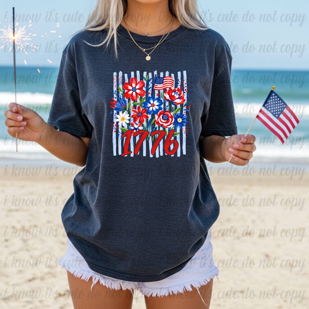 America Floral T-Shirt