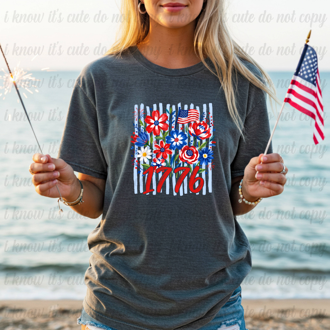 America Floral T-Shirt