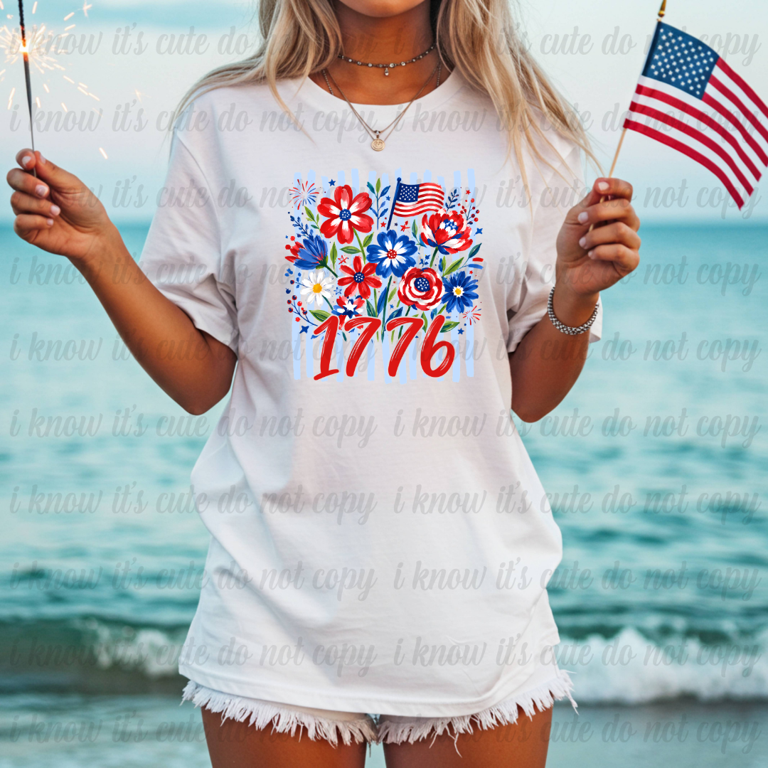 America Floral T-Shirt