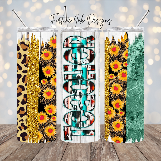 Sunflower Teacher 20oz Tumbler