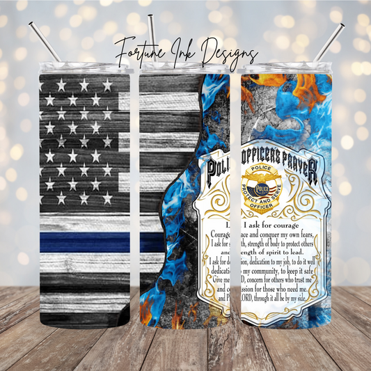 Police Officer's Prayer 20oz Tumbler