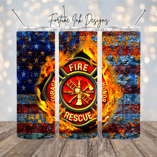 Fire Rescue 20oz Tumbler