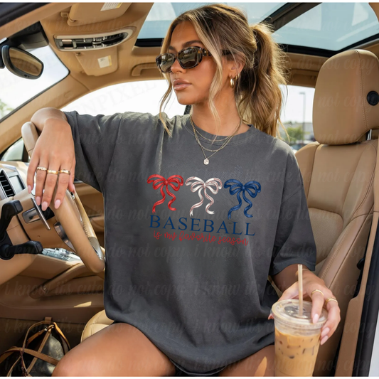 Coquette Bows Baseball is my Favorite Season T-Shirt