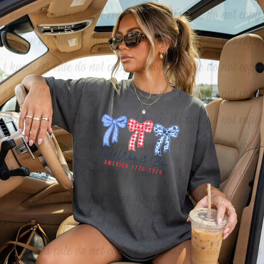 Coquette Red, White, & Blue Bows T-Shirt
