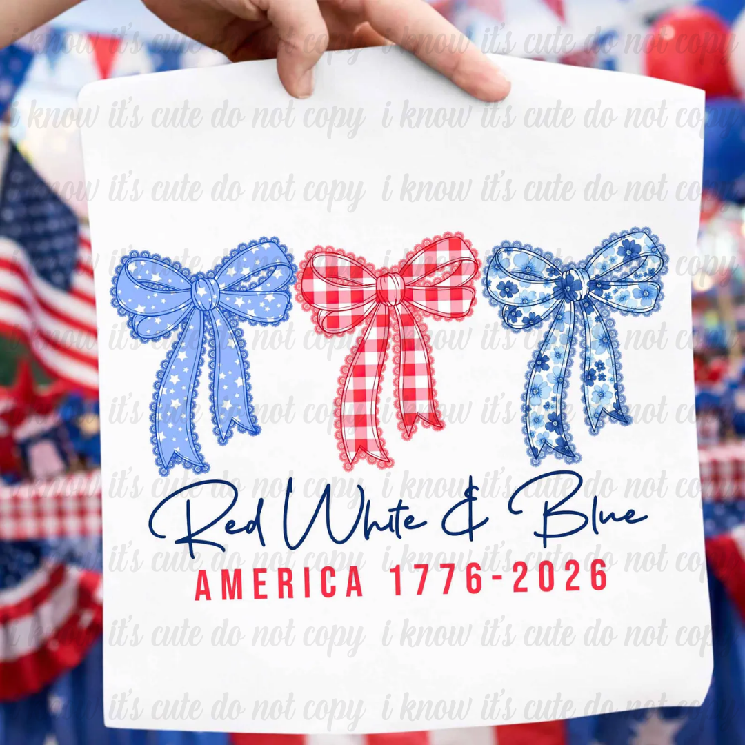Coquette Red, White, & Blue Bows T-Shirt