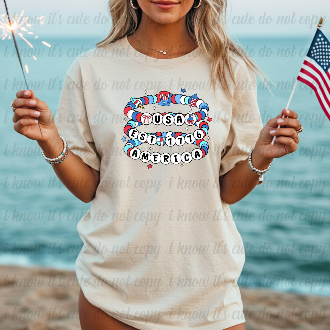 USA Friendship Bracelet T-Shirt