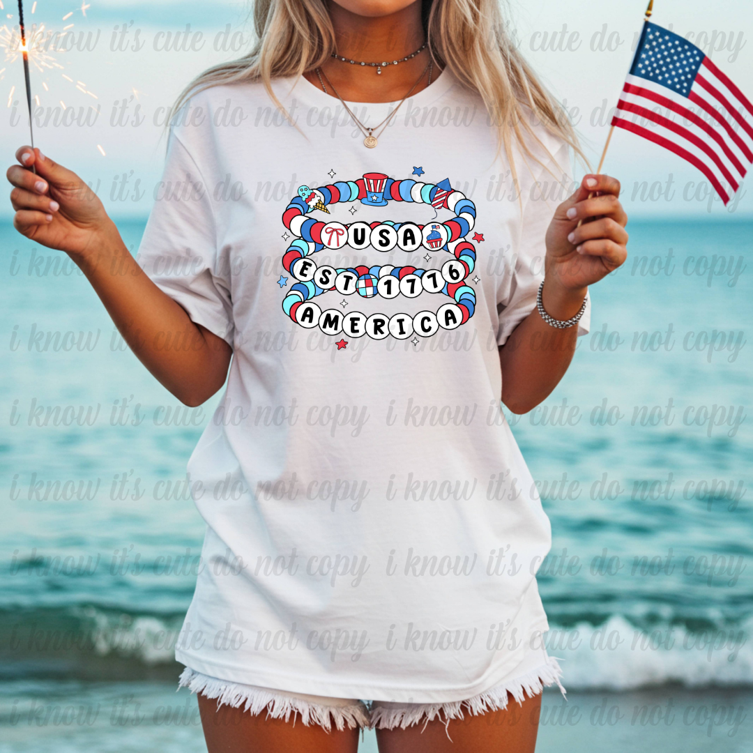 USA Friendship Bracelet T-Shirt