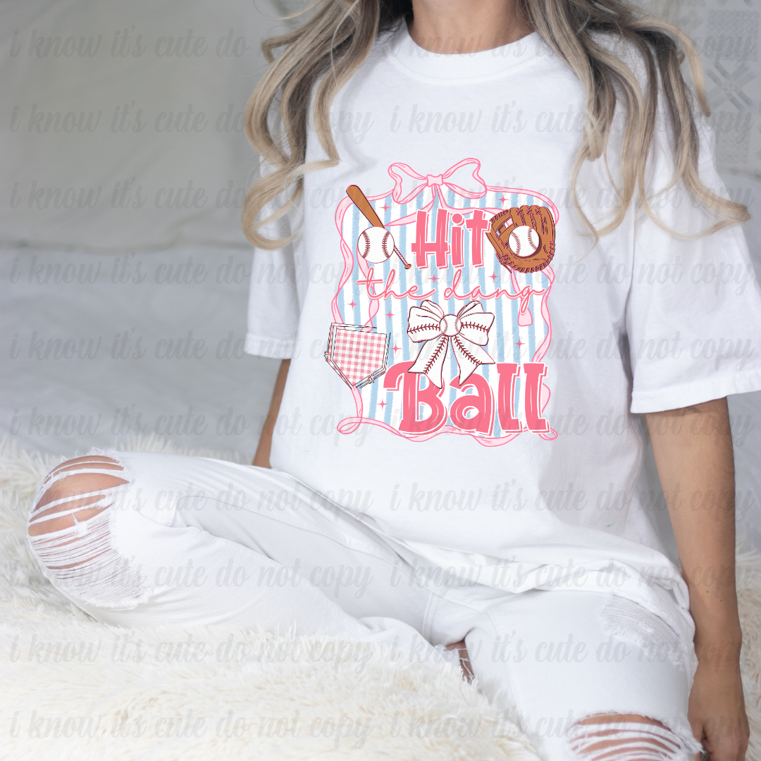 Pink Hit the Dang Ball T-Shirt