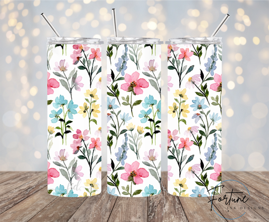 Multicolor Floral 20oz Tumbler