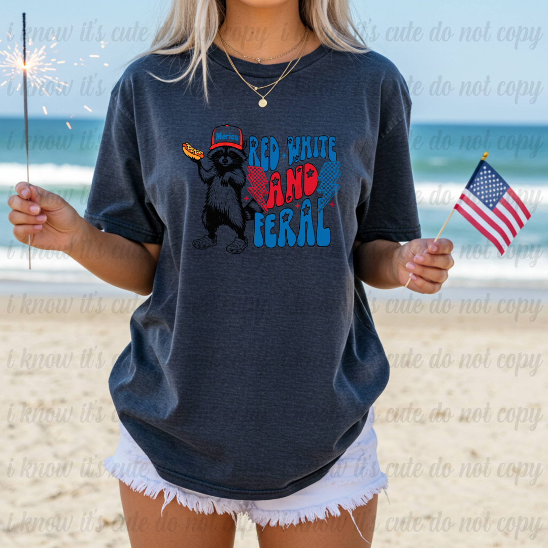 Red, White, & Feral T-Shirt