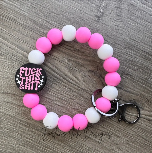**PRE-ORDER** Pink F* This Sh*t Keyring