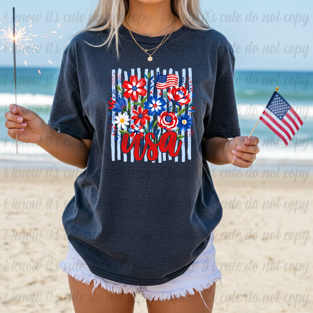 America Floral T-Shirt