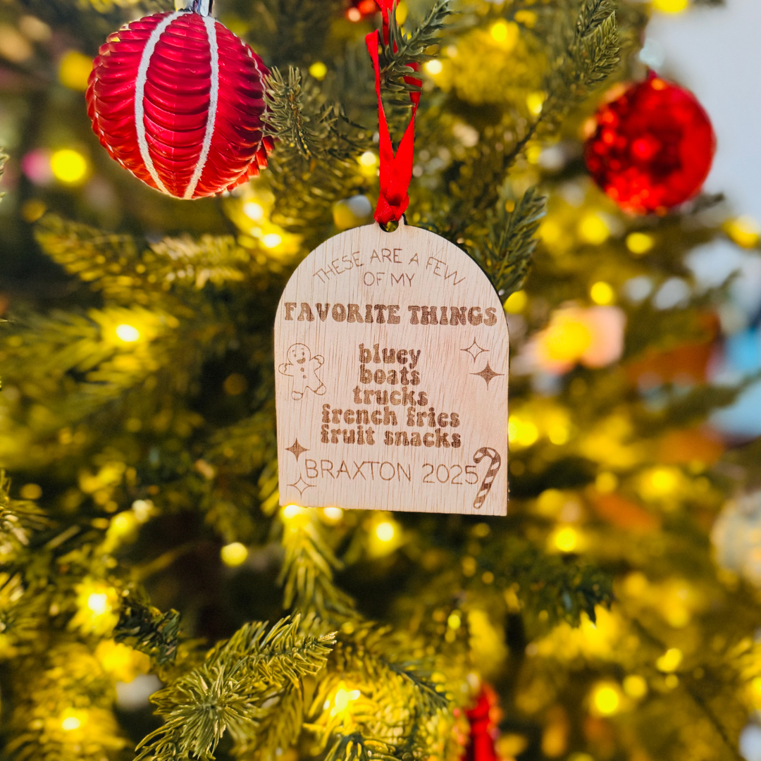 My Favorite Things Christmas Ornament