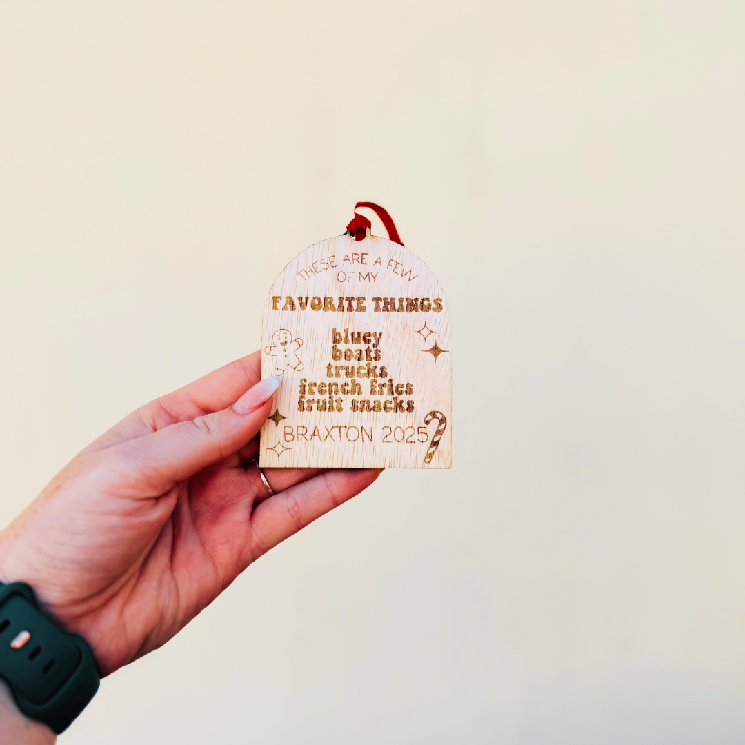 My Favorite Things Christmas Ornament